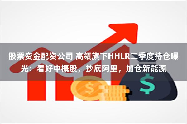 股票资金配资公司 高瓴旗下HHLR二季度持仓曝光：看好中概股，抄底阿里，加仓新能源