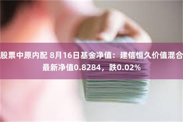 股票中原内配 8月16日基金净值：建信恒久价值混合最新净值0.8284，跌0.02%